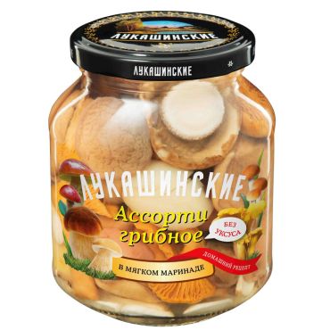 Lukashinskie Marinated mushroom assortment 340g